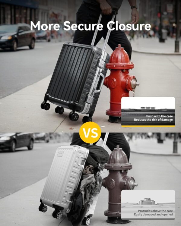 Stylish and Secure: LUGGEX Zipperless 20-Inch Carry-On