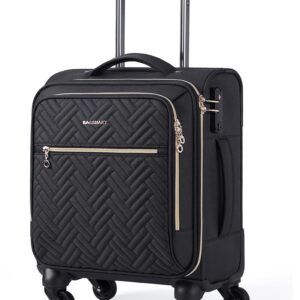 BAGSMART Underseat Carry On luggage Airline approved, 16-inch Softside Underseater Travel Suitcase with Spinner Wheels Lightweight Overnight Bag Small Rolling Carry-on for Women... BAGSMART Underseat Carry On luggage Airline approved, 16-inch Softside Underseater Travel Suitcase with Spinner Wheels Lightweight Overnight Bag Small Rolling Carry-on for Women...