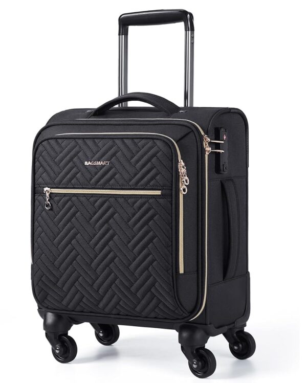 BAGSMART Underseat Carry On luggage Airline approved, 16-inch Softside Underseater Travel Suitcase with Spinner Wheels Lightweight Overnight Bag Small Rolling Carry-on for Women... BAGSMART Underseat Carry On luggage Airline approved, 16-inch Softside Underseater Travel Suitcase with Spinner Wheels Lightweight Overnight Bag Small Rolling Carry-on for Women...