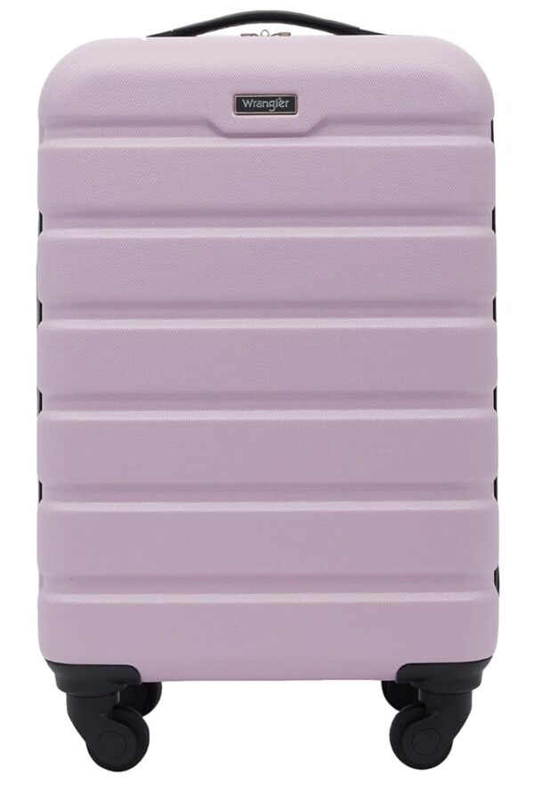 Wrangler Hardside Spinner Carry-On Luggage, Lilac, 22-Inch Wrangler Hardside Spinner Carry-On Luggage, Lilac, 22-Inch