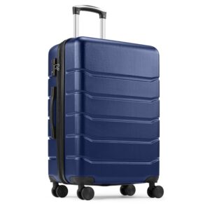 20 Inch Carry-On Luggage, Hard Shell Rolling Suitcase with TSA Lock, Expandable Lightweight Luggage with Spinner Wheels, Blue 20 Inch Carry-On Luggage, Hard Shell Rolling Suitcase with TSA Lock, Expandable Lightweight Luggage with Spinner Wheels, Blue