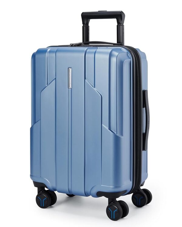 BAGSMART Carry On Luggage 22x14x9 Airline Approved, 1OO% PC Hardside Expandable Luggage with TSA Lock, 20 Inch Travel Suitcase with Spinner Wheels, Blue BAGSMART Carry On Luggage 22x14x9 Airline Approved, 1OO% PC Hardside Expandable Luggage with TSA Lock, 20 Inch Travel Suitcase with Spinner Wheels, Blue