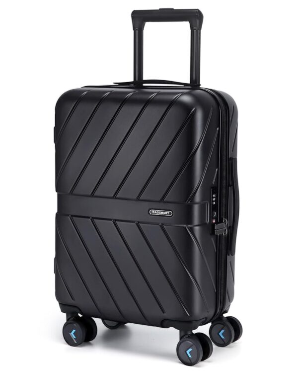 BAGSMART Carry On Luggage 22x14x9 Airline Approved With TSA Lock, 1OO% Polycarbonate Hardside Luggage with Spinner Wheels, Durable Hard Shell Carry On Suitcase 20 inch Black BAGSMART Carry On Luggage 22x14x9 Airline Approved With TSA Lock, 1OO% Polycarbonate Hardside Luggage with Spinner Wheels, Durable Hard Shell Carry On Suitcase 20 inch Black