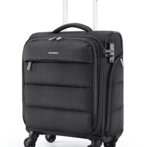 BAGSMART Underseat Carry on Luggage with Wheels, 16-inch Underseat Travel Luggage with PVC Wet/Dry Pockets, Lightweight Soft Personal Item Suitcase for Short Trip, Black BAGSMART Underseat Carry on Luggage with Wheels, 16-inch Underseat Travel Luggage with PVC Wet/Dry Pockets, Lightweight Soft Personal Item Suitcase for Short Trip, Black
