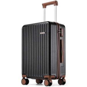 Carry on Luggage Airline Approved, Hardside Carry-on Suitcase with Spinner Wheels, Hard Shell Lightweight Small Travel Luggage with TSA Lock(Black) Carry on Luggage Airline Approved, Hardside Carry-on Suitcase with Spinner Wheels, Hard Shell Lightweight Small Travel Luggage with TSA Lock(Black)