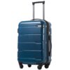 Coolife Luggage Suitcase PC+ABS Spinner Built-In TSA lock 20in 24in 28in Carry on (Caribbean Blue., S(20in_carry on)) Coolife Luggage Suitcase PC+ABS Spinner Built-In TSA lock 20in 24in 28in Carry on (Caribbean Blue., S(20in_carry on))