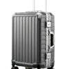 LUGGEX Zipperless Luggage with Spinner Wheels, Polycarbonate Aluminum Hard Shell Suitcase, Carry On 20 Inch, Charcoal Metallic LUGGEX Zipperless Luggage with Spinner Wheels, Polycarbonate Aluminum Hard Shell Suitcase, Carry On 20 Inch, Charcoal Metallic