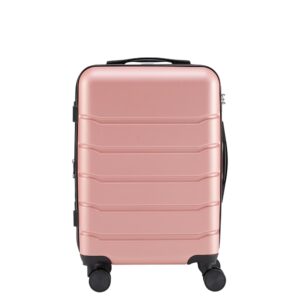 OLIXIS Carry On Hardside Luggage with Spinner Wheels Expandable TSA Lock Hard Shell Lightweight Suitcase, Pink, 20-Inch OLIXIS Carry On Hardside Luggage with Spinner Wheels Expandable TSA Lock Hard Shell Lightweight Suitcase, Pink, 20-Inch