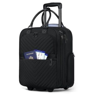 RAINSMORE Underseat Carry On Luggage with Wheels, 16-inch Airline Approved Luggage Lightweight Softside Underseater Travel Suitcases Durable Overnight Bag Rolling Carry-on Bag... RAINSMORE Underseat Carry On Luggage with Wheels, 16-inch Airline Approved Luggage Lightweight Softside Underseater Travel Suitcases Durable Overnight Bag Rolling Carry-on Bag...