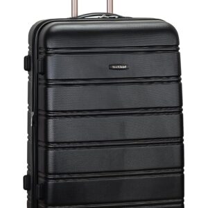 Rockland Melbourne Hardside Expandable Luggage with Spinner Wheels, Black, Checked Large 28" Rockland Melbourne Hardside Expandable Luggage with Spinner Wheels, Black, Checked Large 28"