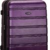 Rockland Melbourne Hardside Expandable Luggage with Spinner Wheels, Purple 24", Checked Medium 24" Rockland Melbourne Hardside Expandable Luggage with Spinner Wheels, Purple 24", Checked Medium 24"
