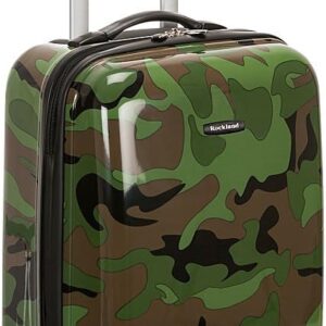 Rockland Safari Hardside Spinner Wheel Luggage, CAMO, Carry-On 20" Rockland Safari Hardside Spinner Wheel Luggage, CAMO, Carry-On 20"