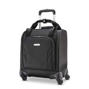 Samsonite Underseat Carry-On Spinner With USB Port, Jet Black, One Size Samsonite Underseat Carry-On Spinner With USB Port, Jet Black, One Size