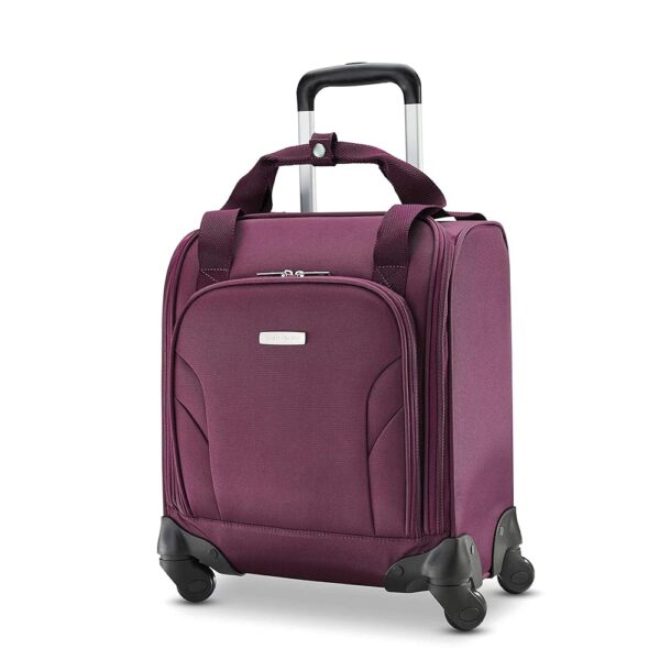 Samsonite Underseat Carry-On Spinner with USB Port, Purple, One Size Samsonite Underseat Carry-On Spinner with USB Port, Purple, One Size