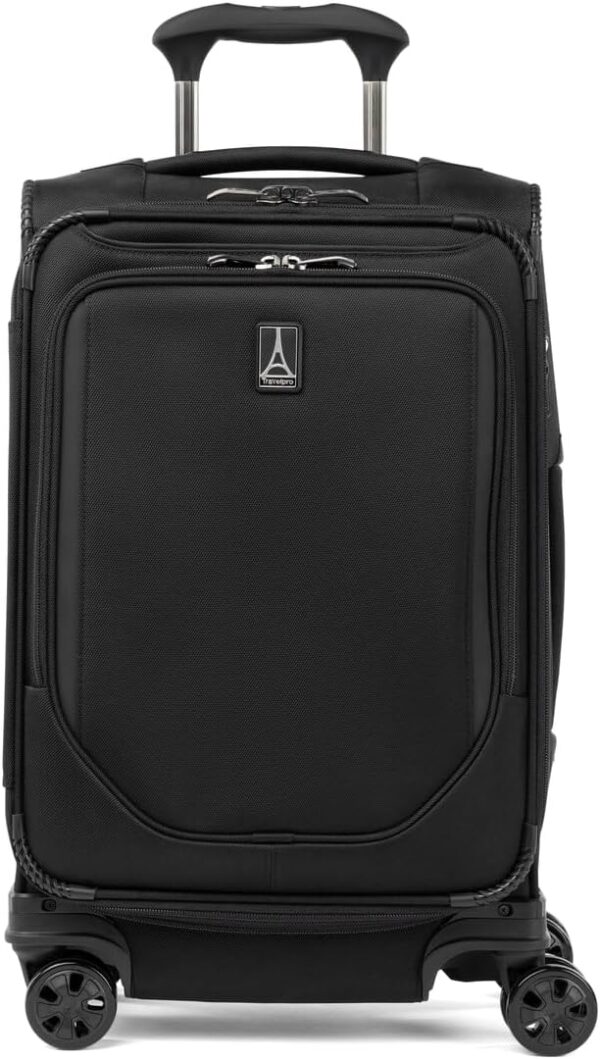 Travelpro Crew Classic Lightweight Softside Expandable Carry on Luggage, 8 Wheel Spinner Suitcase, Men and Women, Carry On 21-Inch, Black Travelpro Crew Classic Lightweight Softside Expandable Carry on Luggage, 8 Wheel Spinner Suitcase, Men and Women, Carry On 21-Inch, Black