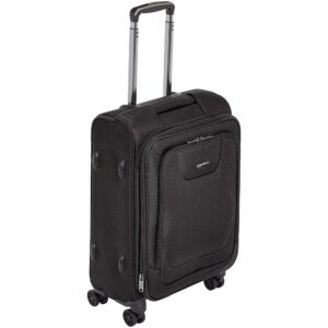 Amazon Basics 23-Inch Luggage, Softside Suitcase With TSA Lock, 8 Spinner Wheels, Front Exterior Pocket, 3 Interior Pockets For Dry and Damp Clothes/Towels Separately, Black Amazon Basics 23-Inch Luggage, Softside Suitcase With TSA Lock, 8 Spinner Wheels, Front Exterior Pocket, 3 Interior Pockets For Dry and Damp Clothes/Towels Separately, Black