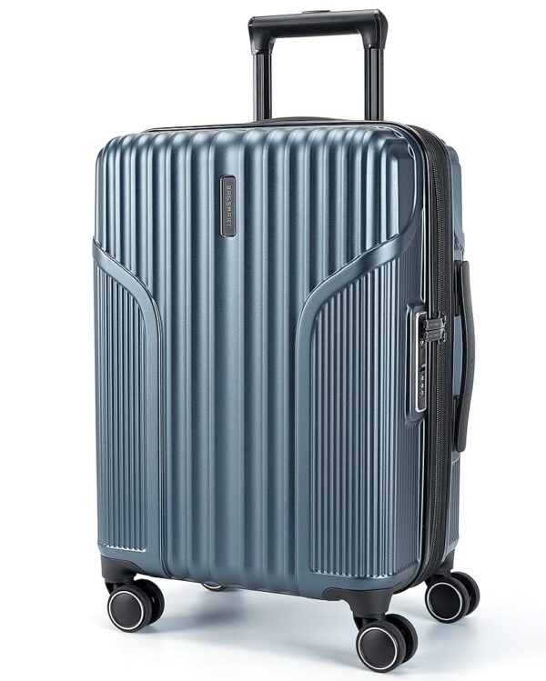 BAGSMART Expandable Carry On Luggage 22x14x9 Airline Approved, Carry-On Suitcase with Spinner Wheels, Hardside Polycarbonate Rolling Travel Luggage with TSA Lock 20-Inch, Blue BAGSMART Expandable Carry On Luggage 22x14x9 Airline Approved, Carry-On Suitcase with Spinner Wheels, Hardside Polycarbonate Rolling Travel Luggage with TSA Lock 20-Inch, Blue