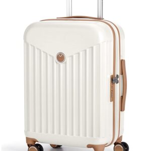 BAGSMART Hardside Expandable Luggage With Spinner Wheels, PC Lightweight Carry-On Luggage Airline Approved With TSA Lock, Durable Women Travel Suitcase Carry On 20 Inch, Beige BAGSMART Hardside Expandable Luggage With Spinner Wheels, PC Lightweight Carry-On Luggage Airline Approved With TSA Lock, Durable Women Travel Suitcase Carry On 20 Inch, Beige