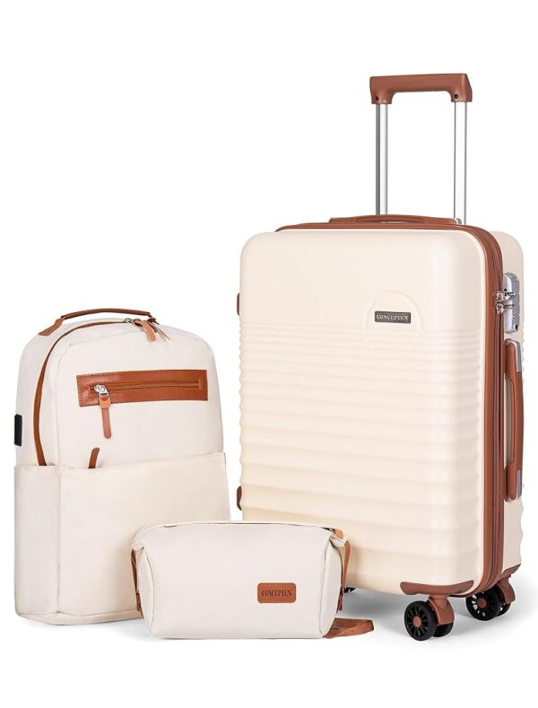 Carry On Luggage 22x14x9 Airline Approved, 20-inch Hard Shell Suitcases with Wheels, ABS Lightweight Carry on Suitcase with TSA Lock