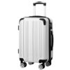 Coolife Luggage Expandable(only 28") Suitcase PC+ABS Spinner 20in 24in 28in Carry on (white grid new, S(20in)_carry on) Coolife Luggage Expandable(only 28") Suitcase PC+ABS Spinner 20in 24in 28in Carry on (white grid new, S(20in)_carry on)