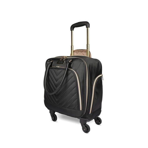 Kenneth Cole REACTION Chelsea Chevron Quilted Luggage, Black, Underseater, 17-Inch Carry On Kenneth Cole REACTION Chelsea Chevron Quilted Luggage, Black, Underseater, 17-Inch Carry On