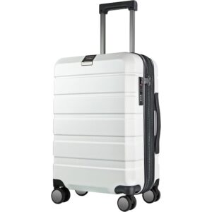 KROSER Hardside Expandable Carry On Luggage with Spinner Wheels & Built-in TSA Lock, Durable Suitcase Rolling Luggage with USB Port, Carry-On 20-Inch, White KROSER Hardside Expandable Carry On Luggage with Spinner Wheels & Built-in TSA Lock, Durable Suitcase Rolling Luggage with USB Port, Carry-On 20-Inch, White