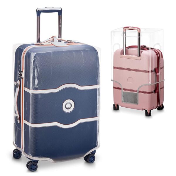 Luggage Covers for Suitcase TSA Approved | Handle Openings on L&R | Premium Clear Suitcase Covers for Luggage TSA Approved | Luggage Protector Suitcase Cover | Size 24in |Clear...