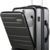 LUGGEX Carry On Luggage 22x14x9 Airline Approved, Polycarbonate Hard Suitcase with Front Pocket (Charcoal Metallic, 20 Inch, 35L) LUGGEX Carry On Luggage 22x14x9 Airline Approved, Polycarbonate Hard Suitcase with Front Pocket (Charcoal Metallic, 20 Inch, 35L)