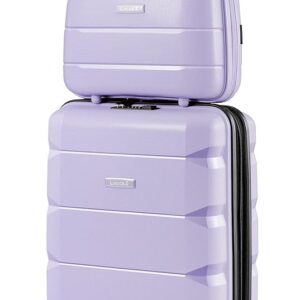 LUGGEX Carry on Luggage with Spinner Wheels, Lightweight Suitcase 2 Piece, Expandable (Purple, 14/20) LUGGEX Carry on Luggage with Spinner Wheels, Lightweight Suitcase 2 Piece, Expandable (Purple, 14/20)