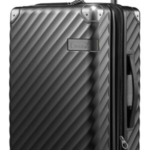 LUGGEX Luggage with Spinner Wheels, Polycarbonate Expandable Hard Shell Suitcase, Carry On 20 Inch, Charcoal Metallic LUGGEX Luggage with Spinner Wheels, Polycarbonate Expandable Hard Shell Suitcase, Carry On 20 Inch, Charcoal Metallic