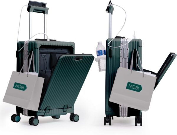 Nobl Travel Zipperless Carry On Suitcase - Noble Travel Suitcase Unbreakable Carry On Luggage 22x14x9 Airline Approved - Polycarbonate Shell, Aluminum Frame, Dual TSA Locks,...