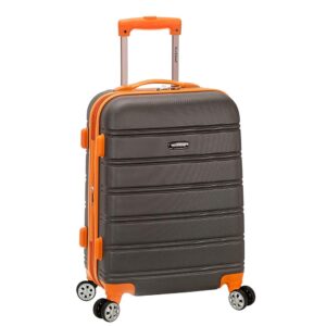 Rockland Melbourne Hardside Expandable Spinner Wheel Luggage, Charcoal, Carry-On 20-Inch Rockland Melbourne Hardside Expandable Spinner Wheel Luggage, Charcoal, Carry-On 20-Inch