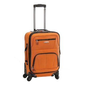 Rockland Pasadena Softside Spinner Wheel Luggage, Orange, Carry-On 19-Inch Rockland Pasadena Softside Spinner Wheel Luggage, Orange, Carry-On 19-Inch
