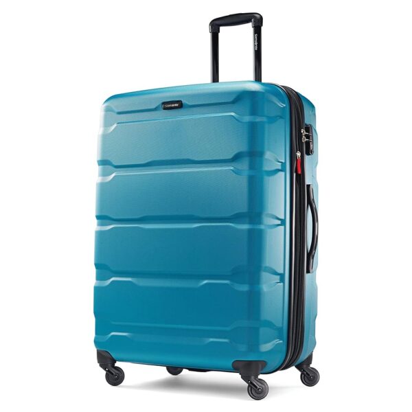 Samsonite Omni PC Hardside Expandable Luggage with Spinner Wheels, Caribbean Blue, Checked-Large 28-Inch Samsonite Omni PC Hardside Expandable Luggage with Spinner Wheels, Caribbean Blue, Checked-Large 28-Inch