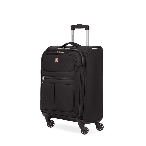 SwissGear 4010 Softside Luggage with Spinner Wheels, Black, Carry-On 18-Inch