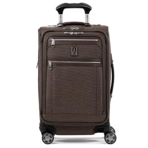 Travelpro Platinum Elite Softside Expandable Carry on Luggage, 8 Wheel Spinner Suitcase, USB Port, Suiter, Men and Women, Rich Espresso Brown, Carry On 21-Inch Travelpro Platinum Elite Softside Expandable Carry on Luggage, 8 Wheel Spinner Suitcase, USB Port, Suiter, Men and Women, Rich Espresso Brown, Carry On 21-Inch