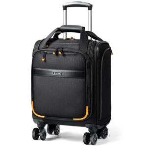 Underseat Carry On Luggage with Spinner Wheels,16-Inch Softside Suitcase with USB Charging Port, Lightweight Travel Bag Airline Approved for Men Women, Black Underseat Carry On Luggage with Spinner Wheels,16-Inch Softside Suitcase with USB Charging Port, Lightweight Travel Bag Airline Approved for Men Women, Black