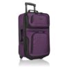 U.S. Traveler Lightweight Rolling 20" Carry On Luggage Softside Suitcase, Purple, 2 Wheel-1 Piece U.S. Traveler Lightweight Rolling 20" Carry On Luggage Softside Suitcase, Purple, 2 Wheel-1 Piece