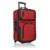 U.S. Traveler Lightweight Rolling 20" Carry On Luggage Softside Suitcase, Red, 2 Wheel-1 Piece U.S. Traveler Lightweight Rolling 20" Carry On Luggage Softside Suitcase, Red, 2 Wheel-1 Piece