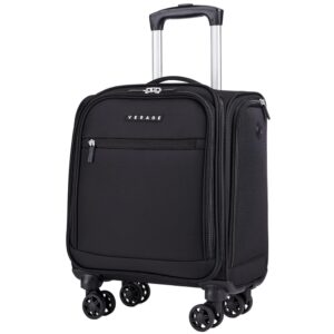 Verage Underseat Carry On Luggage with Wheels, 14.5-Inch Spinner Small Suitcase, Softside Lightweight Travel Bag for Men and Women, Airplane Carry On Bag, Black Verage Underseat Carry On Luggage with Wheels, 14.5-Inch Spinner Small Suitcase, Softside Lightweight Travel Bag for Men and Women, Airplane Carry On Bag, Black