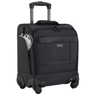 Wrangler 4-Wheel Spinner Luggage with Side USB Port, Charcoal, 17-Inch Underseat Carry-On Wrangler 4-Wheel Spinner Luggage with Side USB Port, Charcoal, 17-Inch Underseat Carry-On