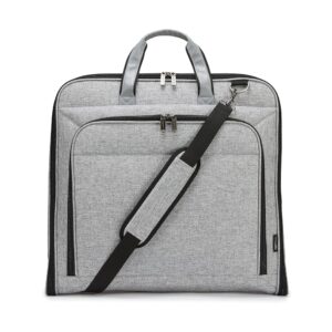 Amazon Basics Carry-On Garment Bag for Travel and Business Trips with Shoulder Strap, Hanging Suit Luggage Bag for Men Women, Wrinkle Free Cover for Suits Dresses Coats, Gray Amazon Basics Carry-On Garment Bag for Travel and Business Trips with Shoulder Strap, Hanging Suit Luggage Bag for Men Women, Wrinkle Free Cover for Suits Dresses Coats, Gray