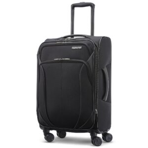 American Tourister 4 KIX 2.0 Expandable Softside Luggage with Spinner Wheels, 20 SPINNER, BLACK American Tourister 4 KIX 2.0 Expandable Softside Luggage with Spinner Wheels, 20 SPINNER, BLACK