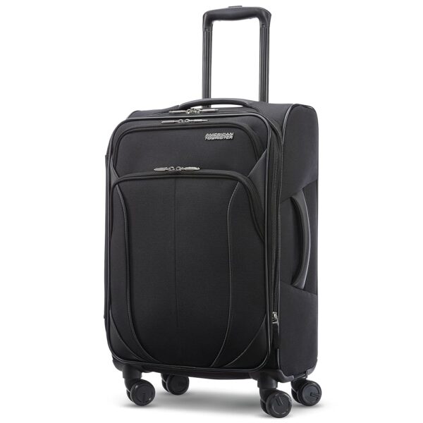 American Tourister 4 KIX 2.0 Expandable Softside Luggage with Spinner Wheels, 20 SPINNER, BLACK American Tourister 4 KIX 2.0 Expandable Softside Luggage with Spinner Wheels, 20 SPINNER, BLACK