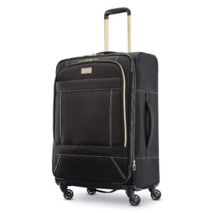 American Tourister Belle Voyage Softside Luggage with Spinner Wheels, Black, Checked-Medium 25-Inch American Tourister Belle Voyage Softside Luggage with Spinner Wheels, Black, Checked-Medium 25-Inch