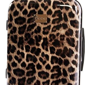 BEBE Women's Adriana 21" Hardside Carry-on Spinner Luggage,Telescoping Handles, Leopard, One Size BEBE Women's Adriana 21" Hardside Carry-on Spinner Luggage,Telescoping Handles, Leopard, One Size