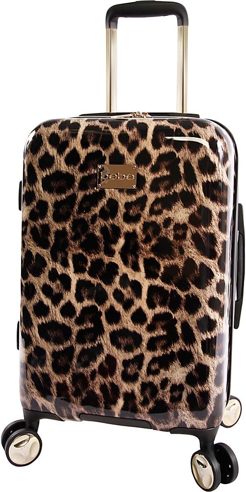BEBE Women's Adriana 21" Hardside Carry-on Spinner Luggage,Telescoping Handles, Leopard, One Size BEBE Women's Adriana 21" Hardside Carry-on Spinner Luggage,Telescoping Handles, Leopard, One Size