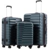 COOLIFE Expandable Suitcase PC ABS TSA Luggage 3 Piece Set Lock Spinner Carry on (Teal blue) COOLIFE Expandable Suitcase PC ABS TSA Luggage 3 Piece Set Lock Spinner Carry on (Teal blue)