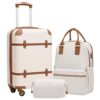 Coolife Luggage Set 3 Piece Suitcase Set Carry On Luggage Hardside Luggage TSA Lock Spinner Wheels Telescopic Handle (White, 3 piece set (BP/TB/20)) Coolife Luggage Set 3 Piece Suitcase Set Carry On Luggage Hardside Luggage TSA Lock Spinner Wheels Telescopic Handle (White, 3 piece set (BP/TB/20))
