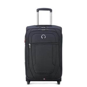 DELSEY PARIS Helium DLX Softside Expandable Luggage with 2 Wheels, Black, Carry on 21 Inch
